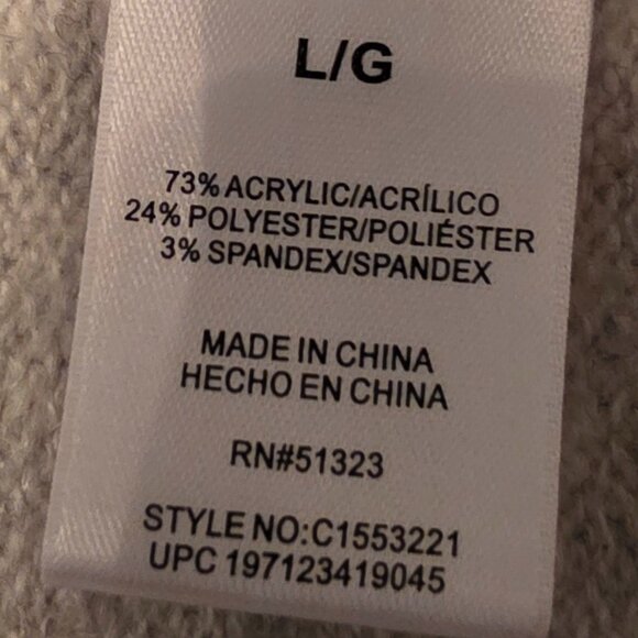 Vince Camuto women's light grey turtleneck sweater, size Large. - Picture 7 of 12